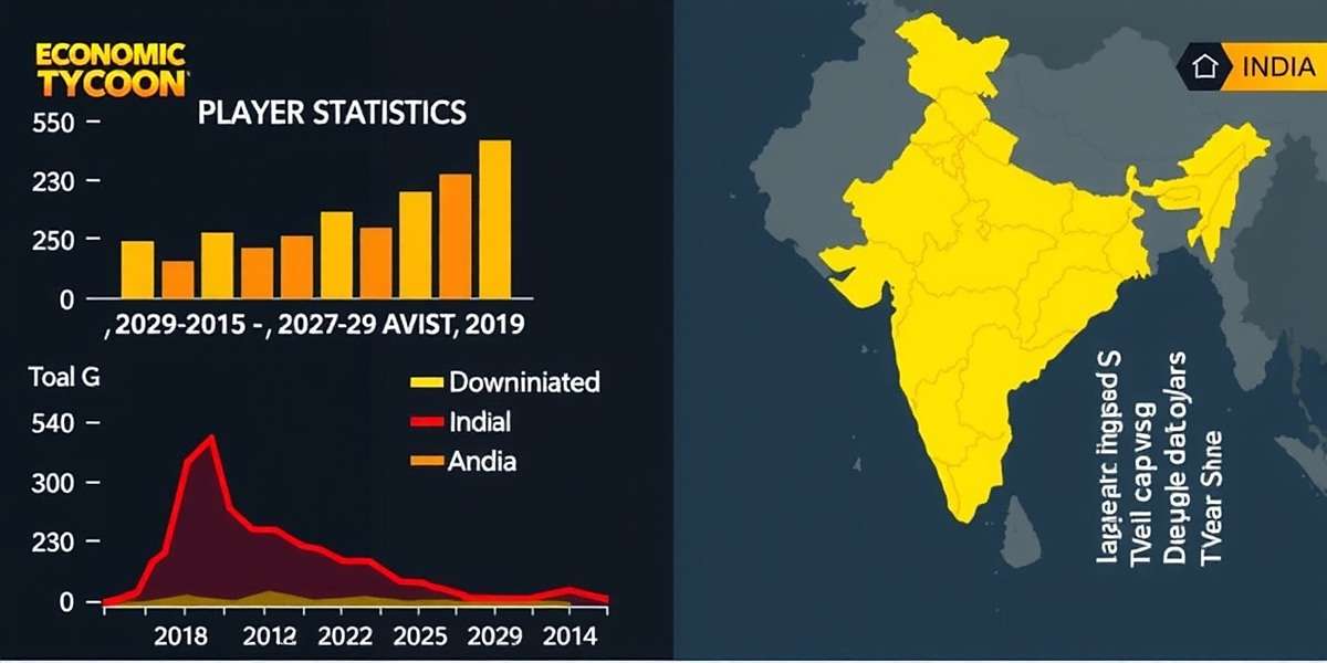 Economic Tycoon India player statistics showing download growth and regional distribution across India