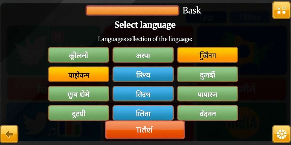 Economic Tycoon India language selection screen showing various Indian language options